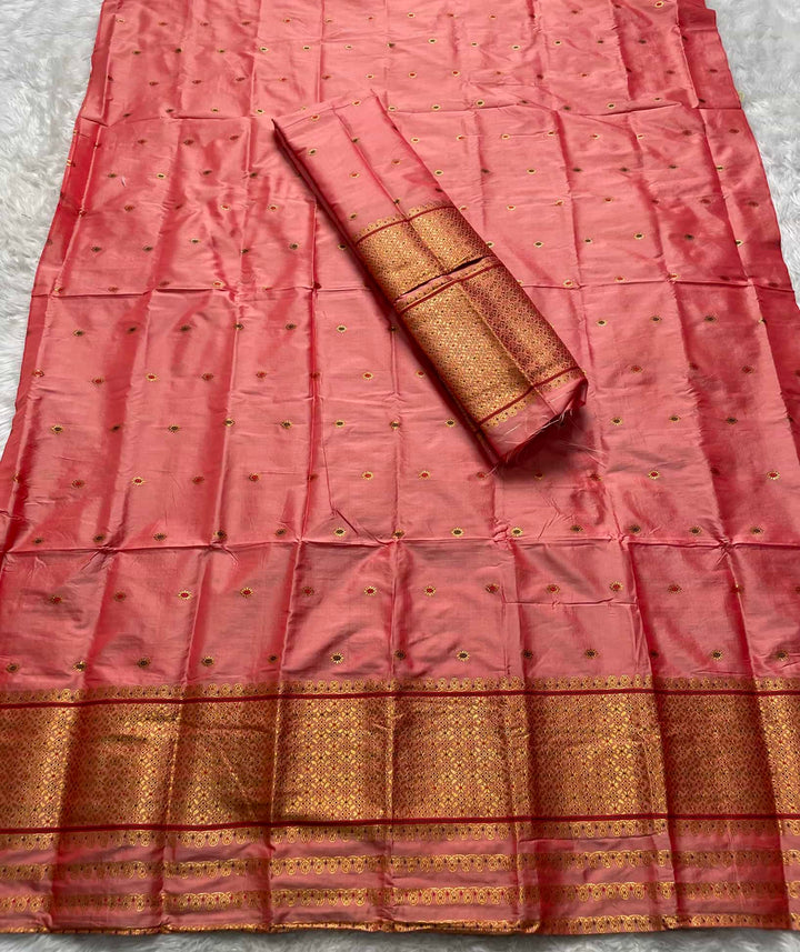 Copper Jari - Dhaga Mina - Mix Set Mekhela Sador