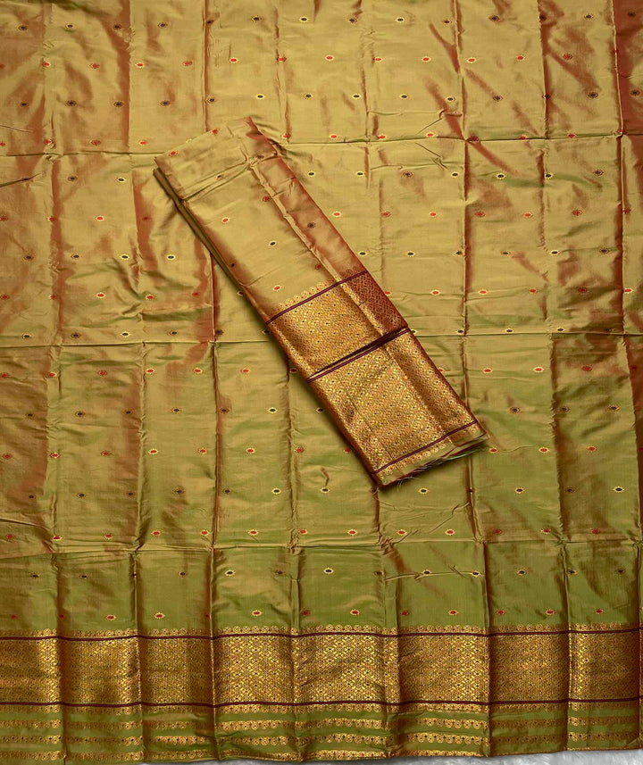 Copper Jari - Dhaga Mina - Mix Set Mekhela Sador