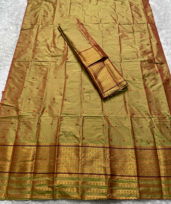 Copper Jari - Dhaga Mina - Mix Set Mekhela Sador