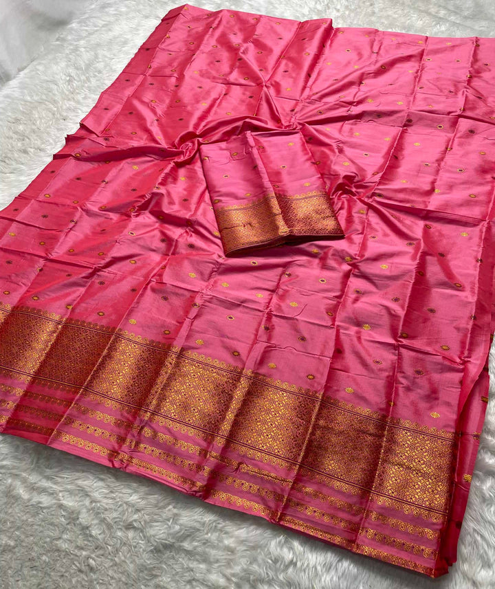 Copper Jari - Dhaga Mina - Mix Set Mekhela Sador