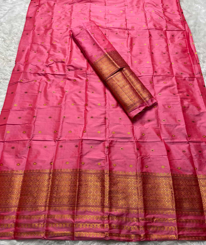 Copper Jari - Dhaga Mina - Mix Set Mekhela Sador