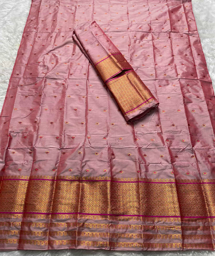 Copper Jari - Dhaga Mina - Mix Set Mekhela Sador