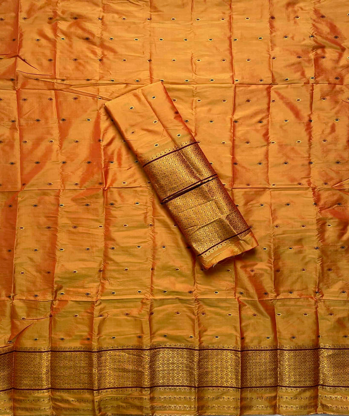 Copper Jari - Dhaga Mina - Mix Set Mekhela Sador