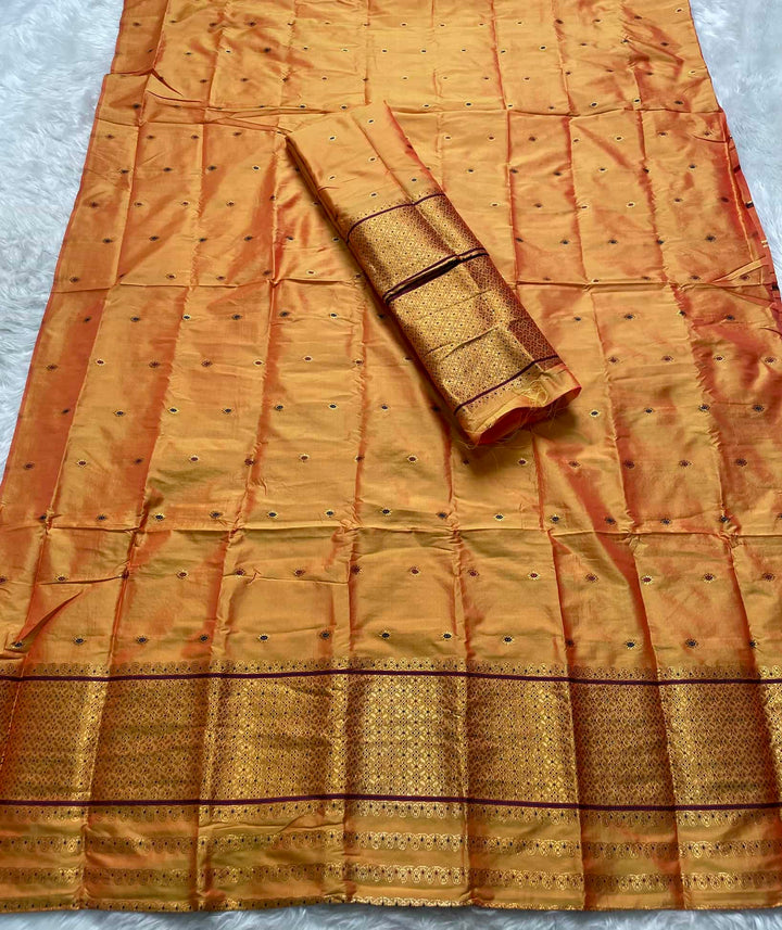 Copper Jari - Dhaga Mina - Mix Set Mekhela Sador