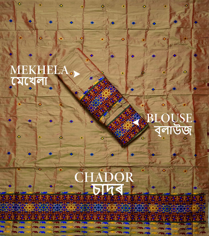 Multi-Dhaga Work Mix Set Mekhela Sador