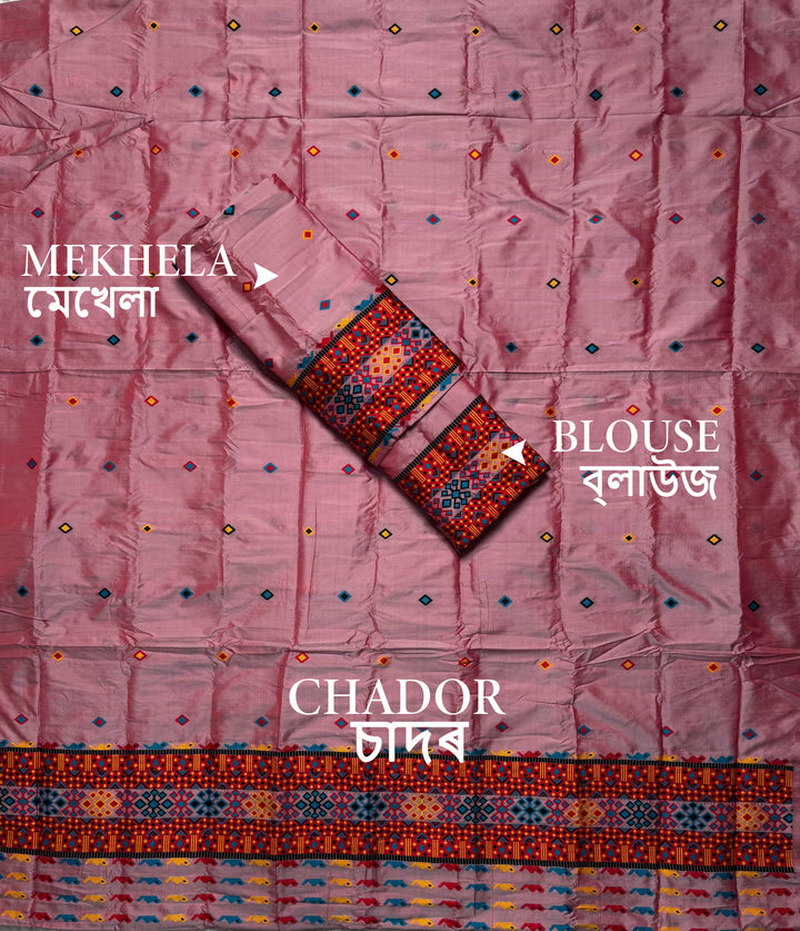 Multi-Dhaga Work Mix Set Mekhela Sador