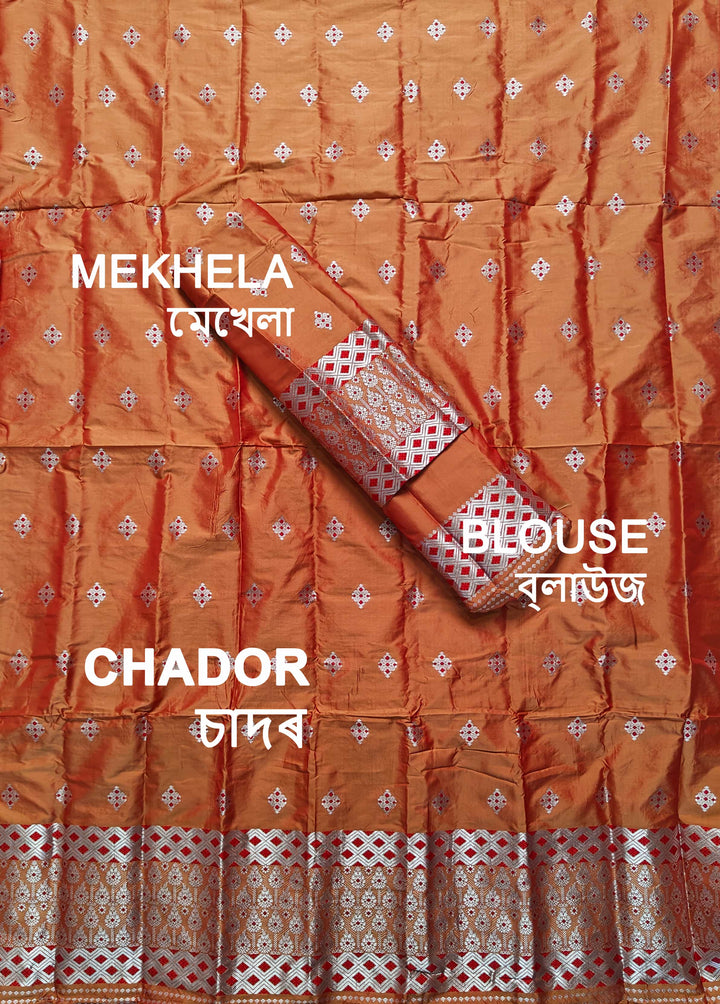 Silver Jari Mix Set Mekhela Sador