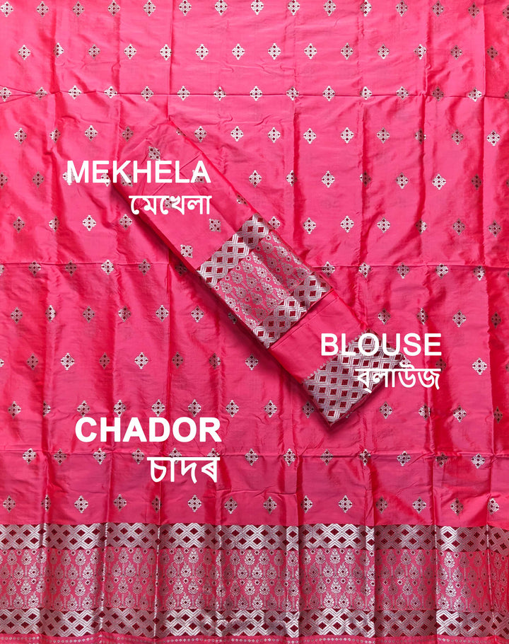 Silver Jari Mix Set Mekhela Sador