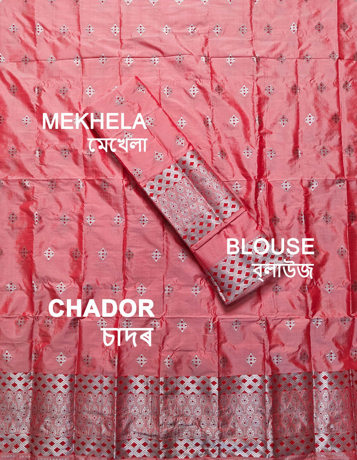 Silver Jari Mix Set Mekhela Sador