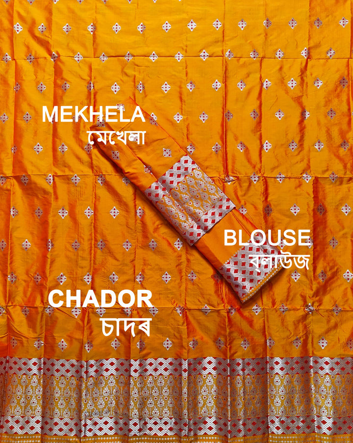 Silver Jari Mix Set Mekhela Sador