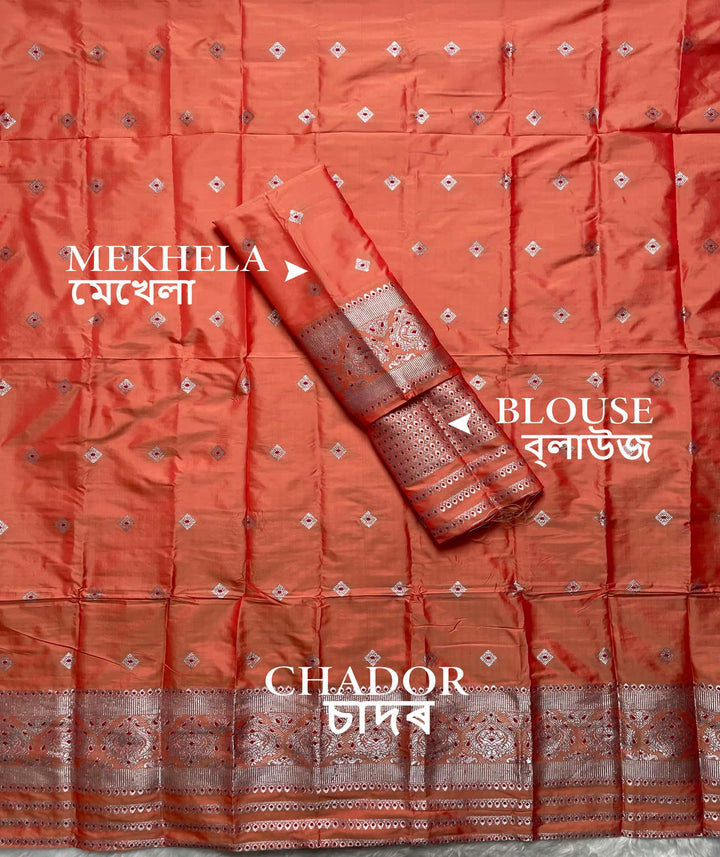 Silver Jari - Dhaga Mina - Mix Set Mekhela Sador