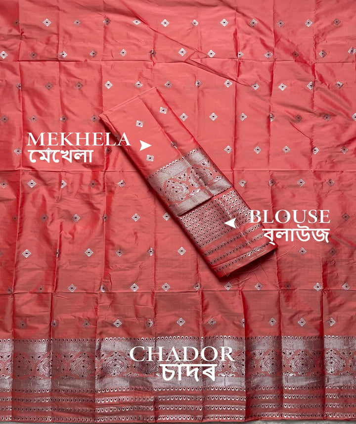 Silver Jari - Dhaga Mina - Mix Set Mekhela Sador