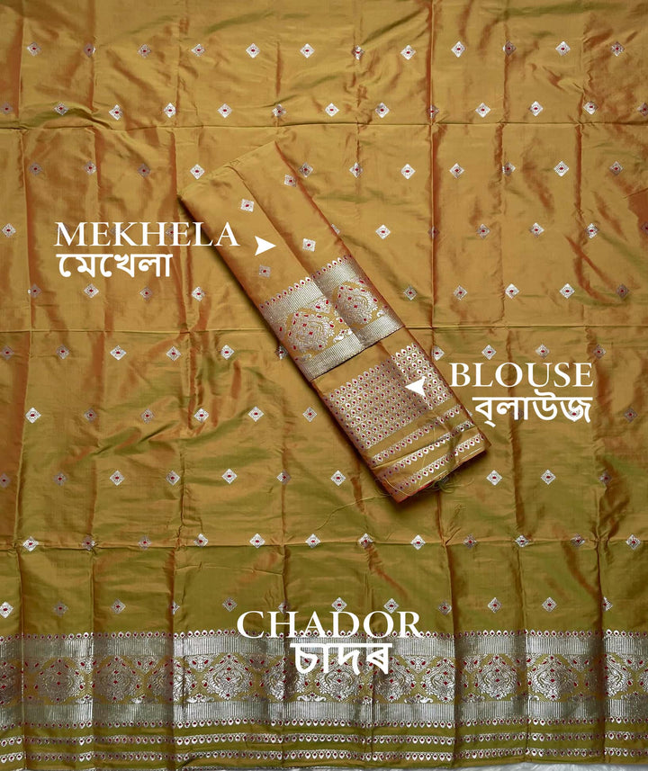 Silver Jari - Dhaga Mina - Mix Set Mekhela Sador