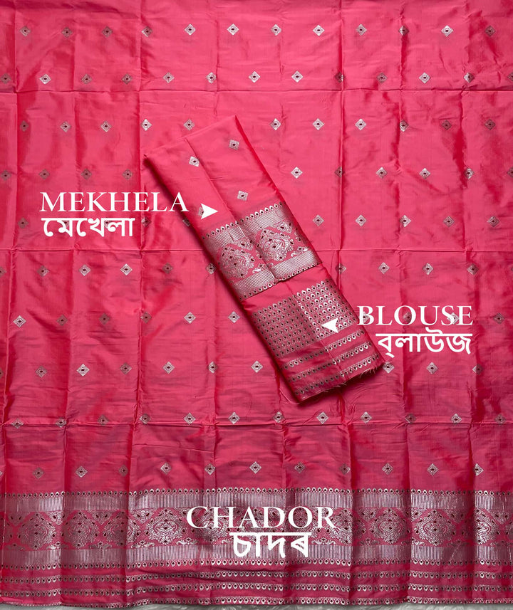 Silver Jari - Dhaga Mina - Mix Set Mekhela Sador