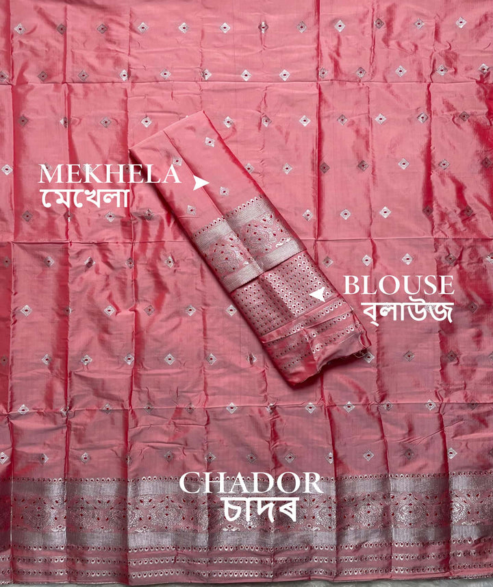 Silver Jari - Dhaga Mina - Mix Set Mekhela Sador
