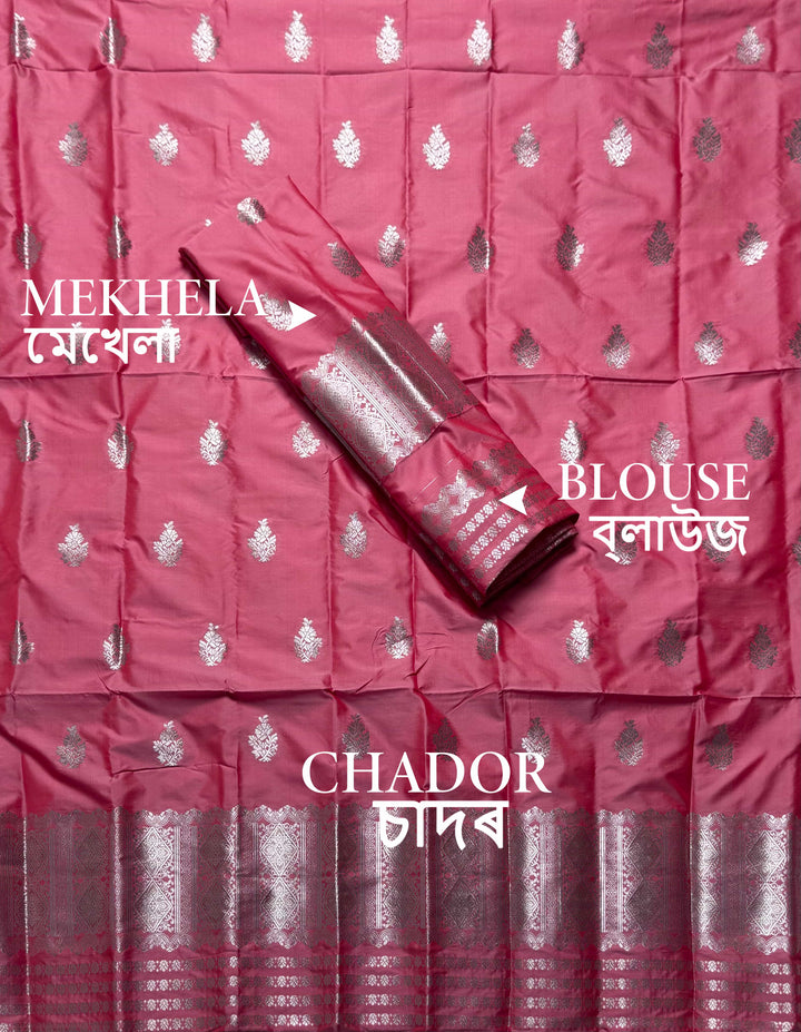 Silver Jari Mix Set Mekhela Sador