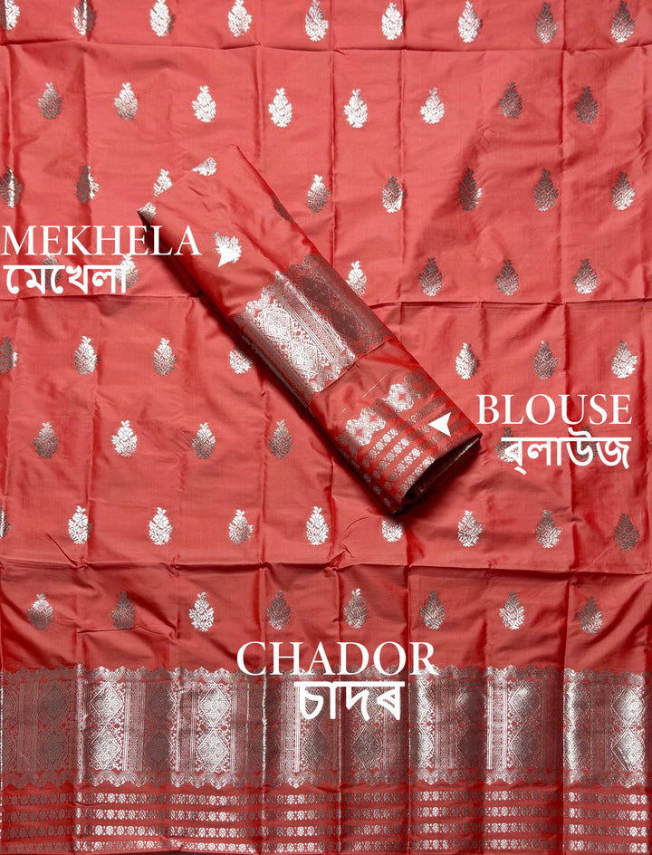 Silver Jari Mix Set Mekhela Sador