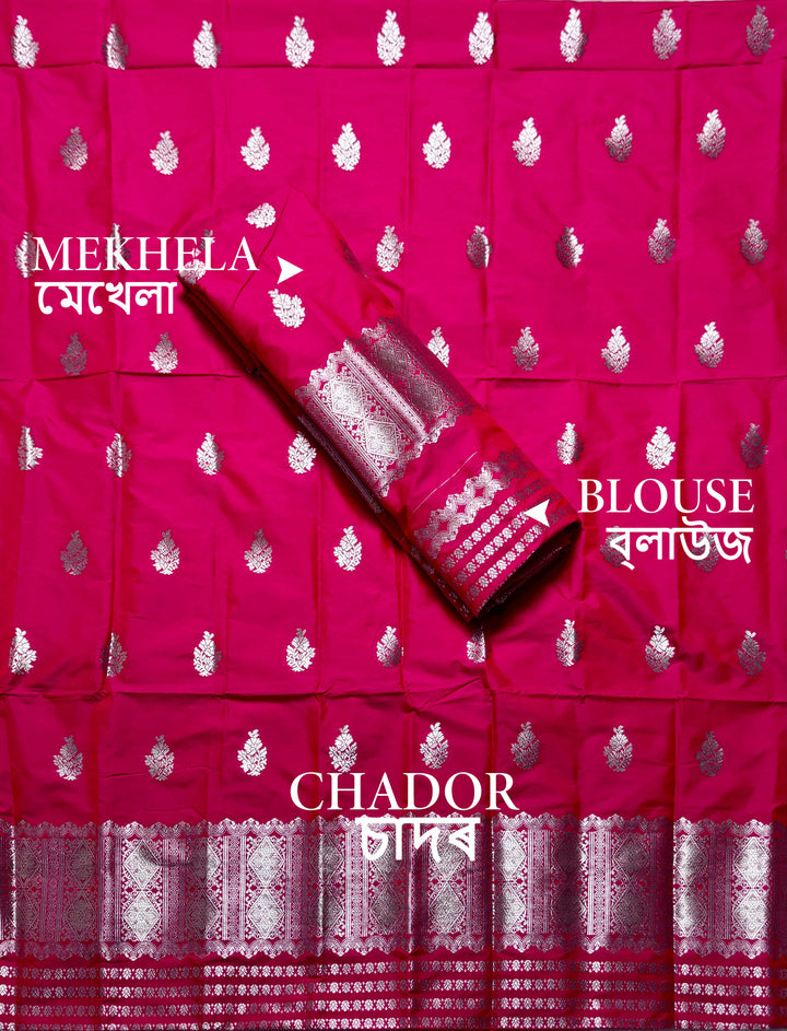 Silver Jari Mix Set Mekhela Sador