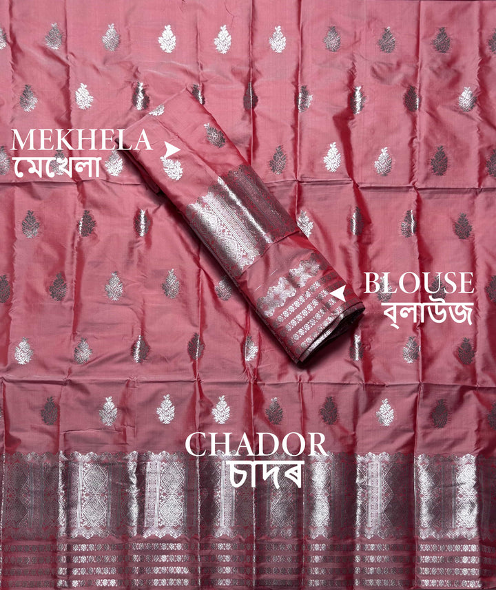 Silver Jari Mix Set Mekhela Sador