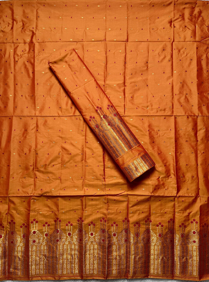 Copper Jari Mix Set Mekhela Sador