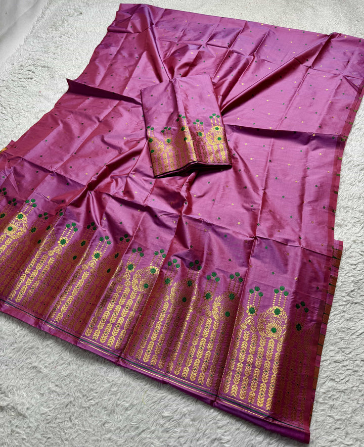 Copper Jari Mix Set Mekhela Sador