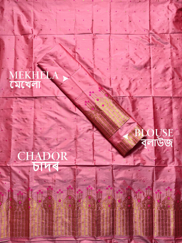 Copper Jari Mix Set Mekhela Sador