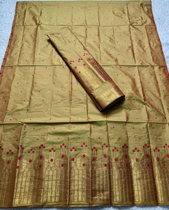 Copper Jari Mix Set Mekhela Sador
