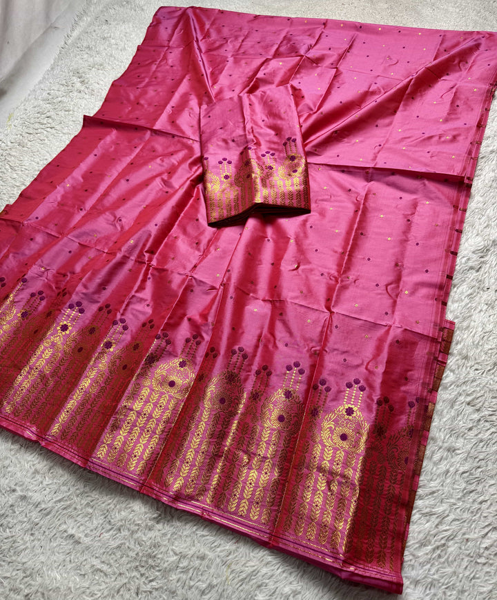 Copper Jari Mix Set Mekhela Sador