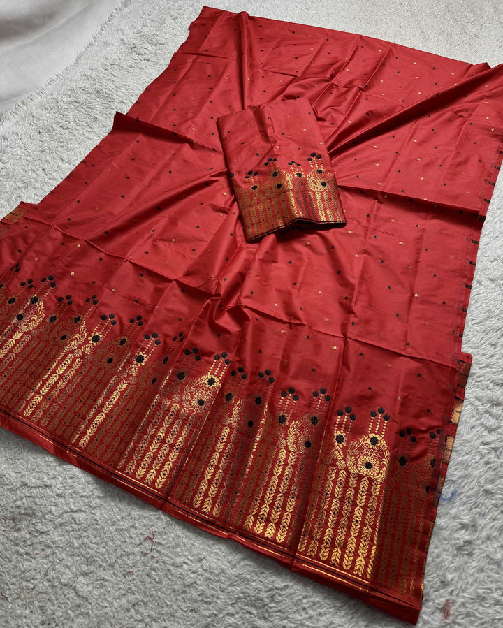 Copper Jari Mix Set Mekhela Sador