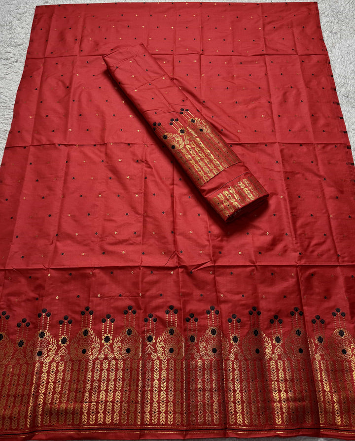 Copper Jari Mix Set Mekhela Sador
