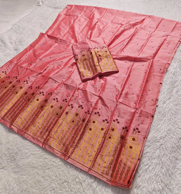Copper Jari Mix Set Mekhela Sador