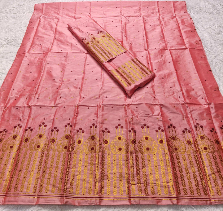Copper Jari Mix Set Mekhela Sador