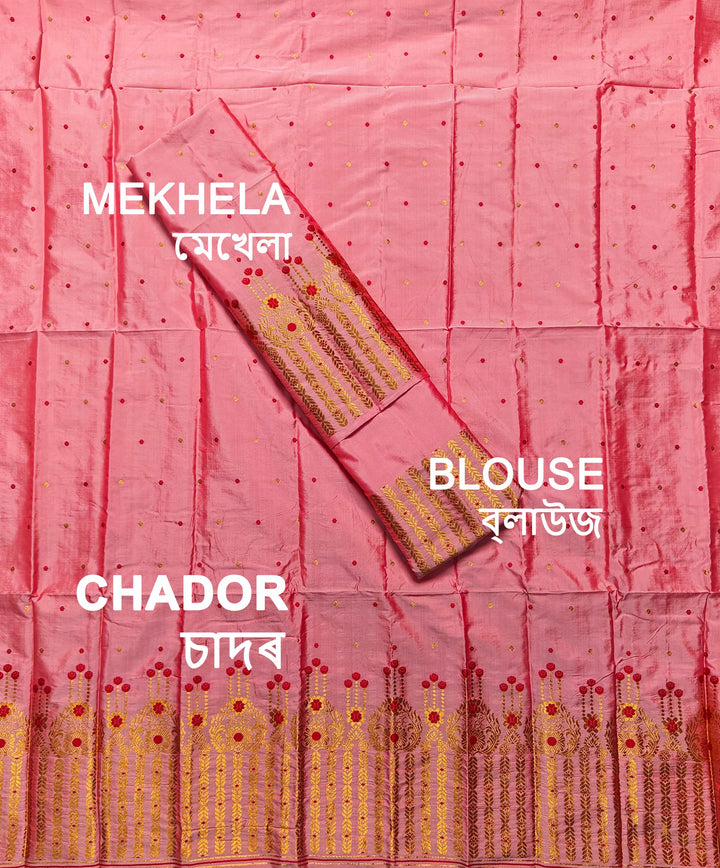 Copper Jari Mix Set Mekhela Sador