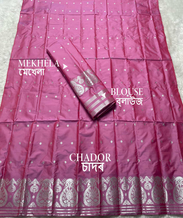 SIlver Jari - Dhaga Mina - Mix Set Mekhela Sador