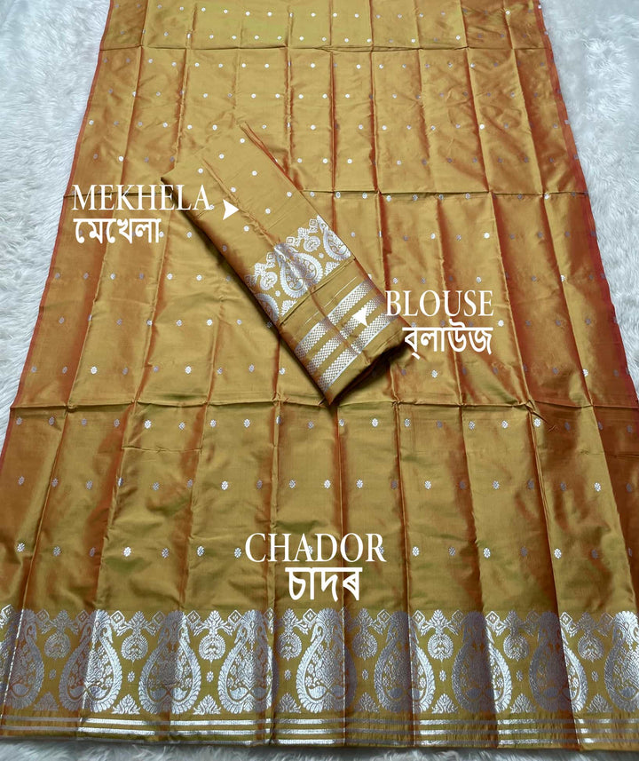SIlver Jari - Dhaga Mina - Mix Set Mekhela Sador