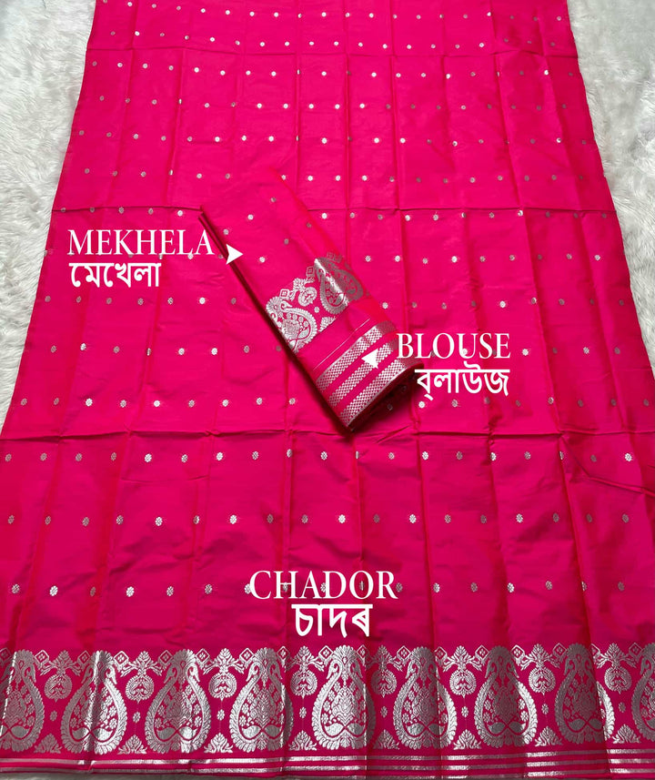 SIlver Jari - Dhaga Mina - Mix Set Mekhela Sador