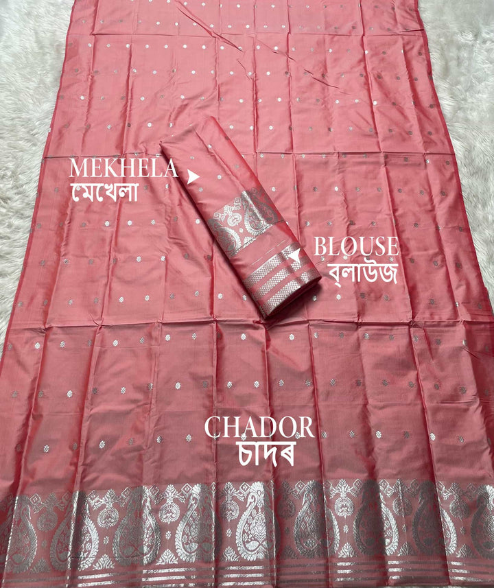 SIlver Jari - Dhaga Mina - Mix Set Mekhela Sador