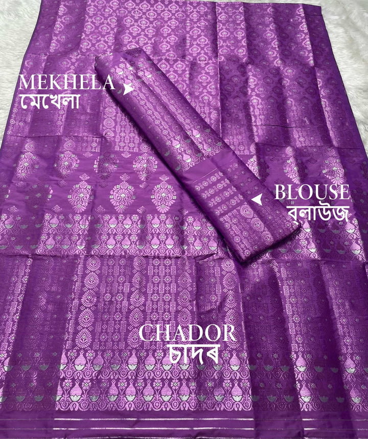 Colouring Jari Mix Set Mekhela Sador