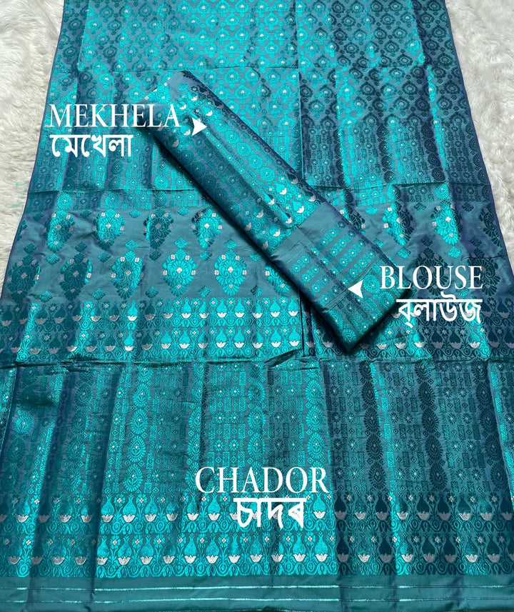 Colouring Jari Mix Set Mekhela Sador