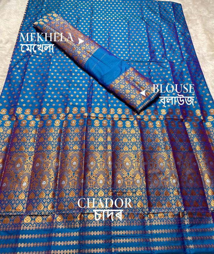 Copper Jari Mix Set Mekhela Sador