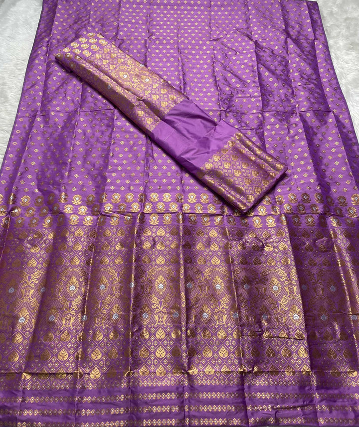 Copper Jari Mix Set Mekhela Sador