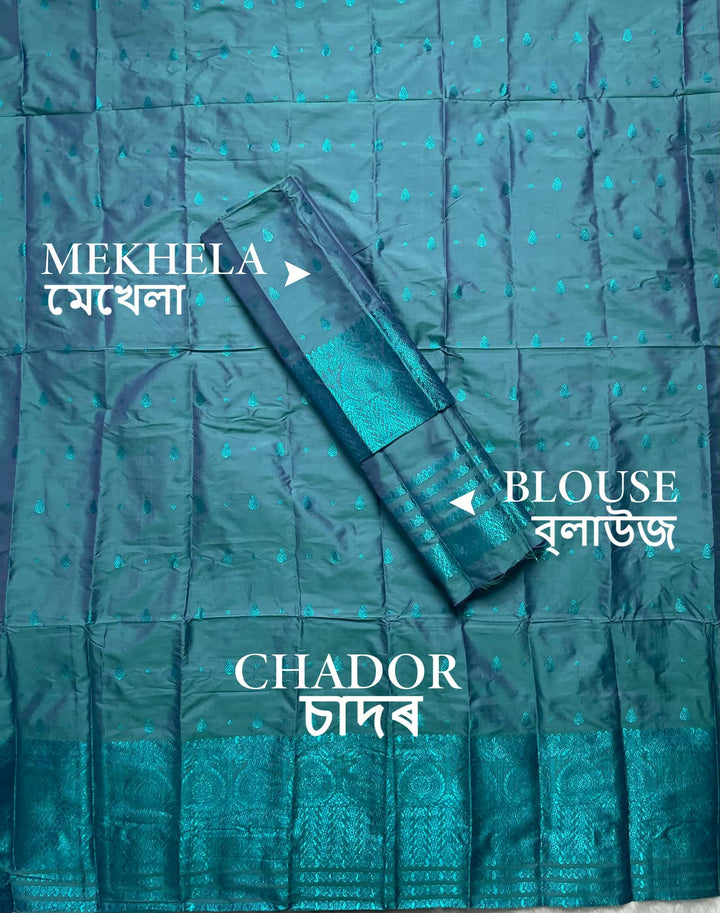 Colouring Jari Mix Set Mekhela Sador