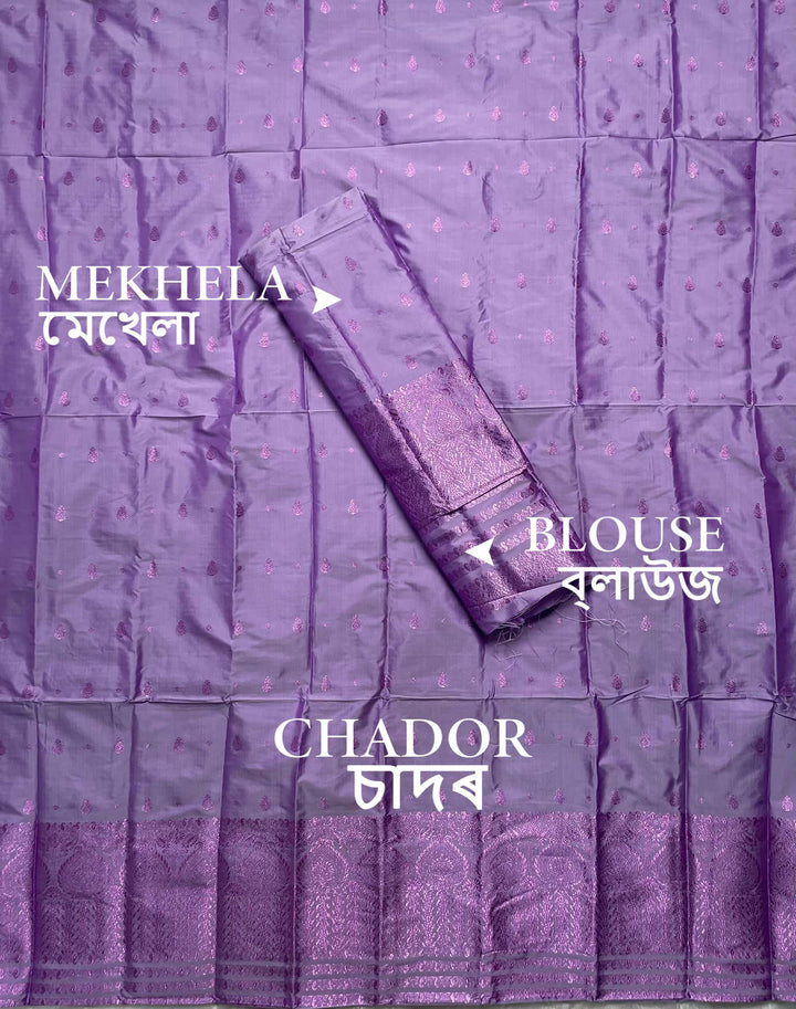 Colouring Jari Mix Set Mekhela Sador