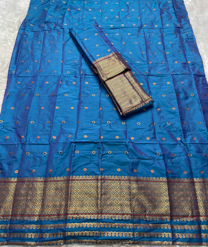 Copper Jari - Dhaga Mina - Mix Set Mekhela Sador