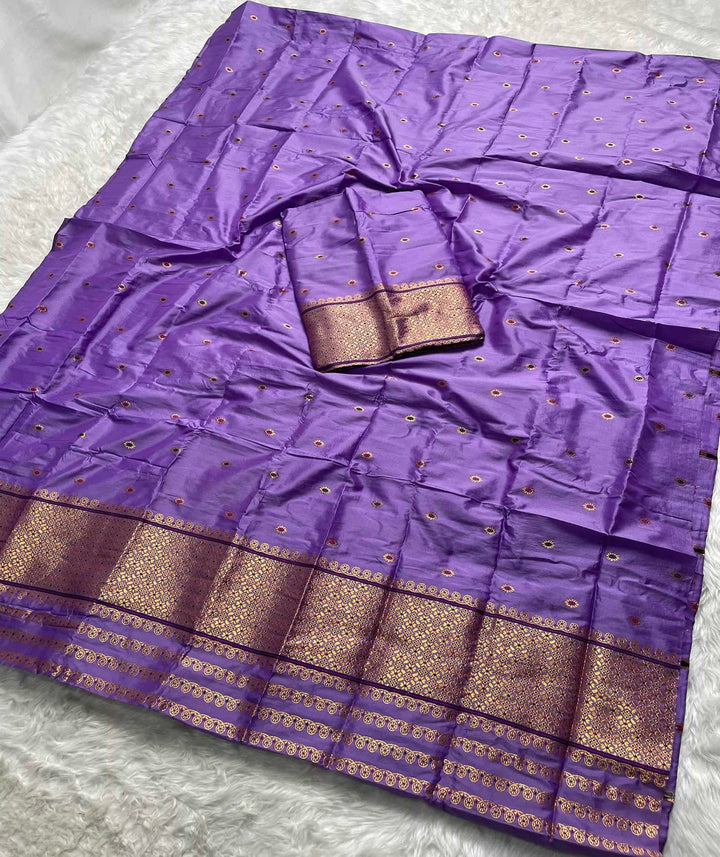 Copper Jari - Dhaga Mina - Mix Set Mekhela Sador