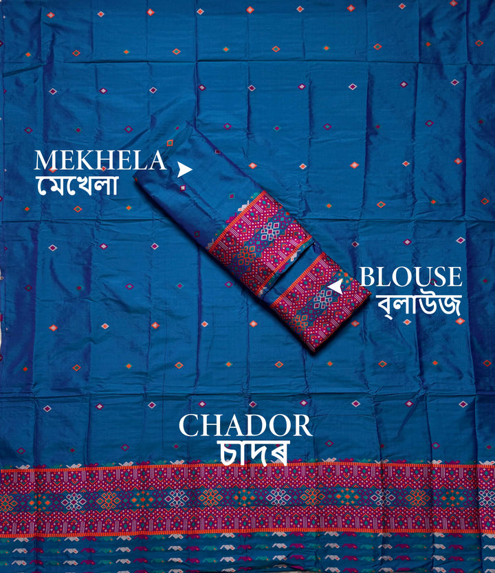 Multi-Dhaga Work Mix Set Mekhela Sador