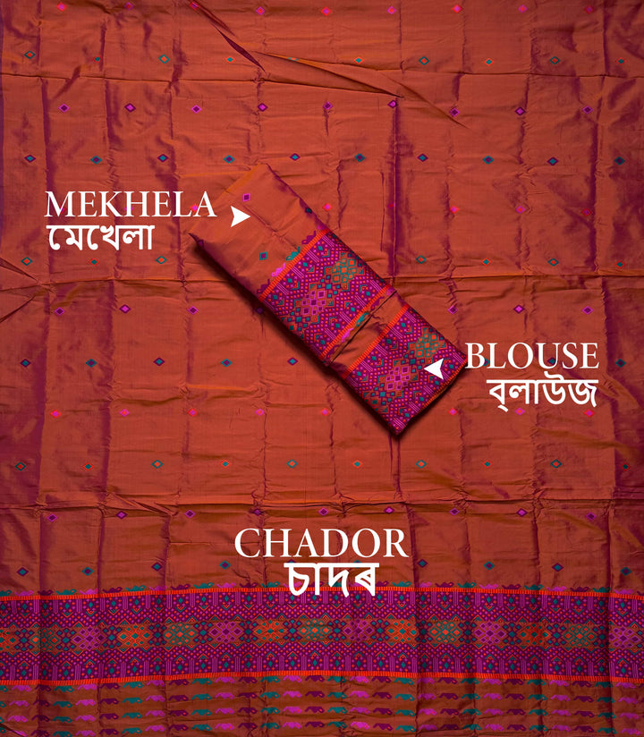 Multi-Dhaga Work Mix Set Mekhela Sador
