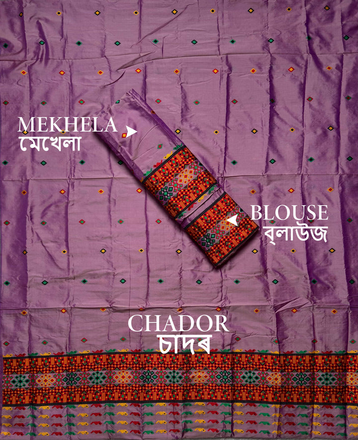 Multi-Dhaga Work Mix Set Mekhela Sador
