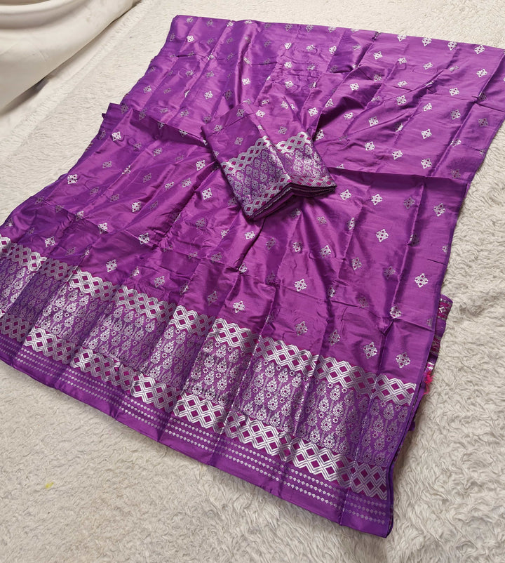 Silver Jari Mix Set Mekhela Sador