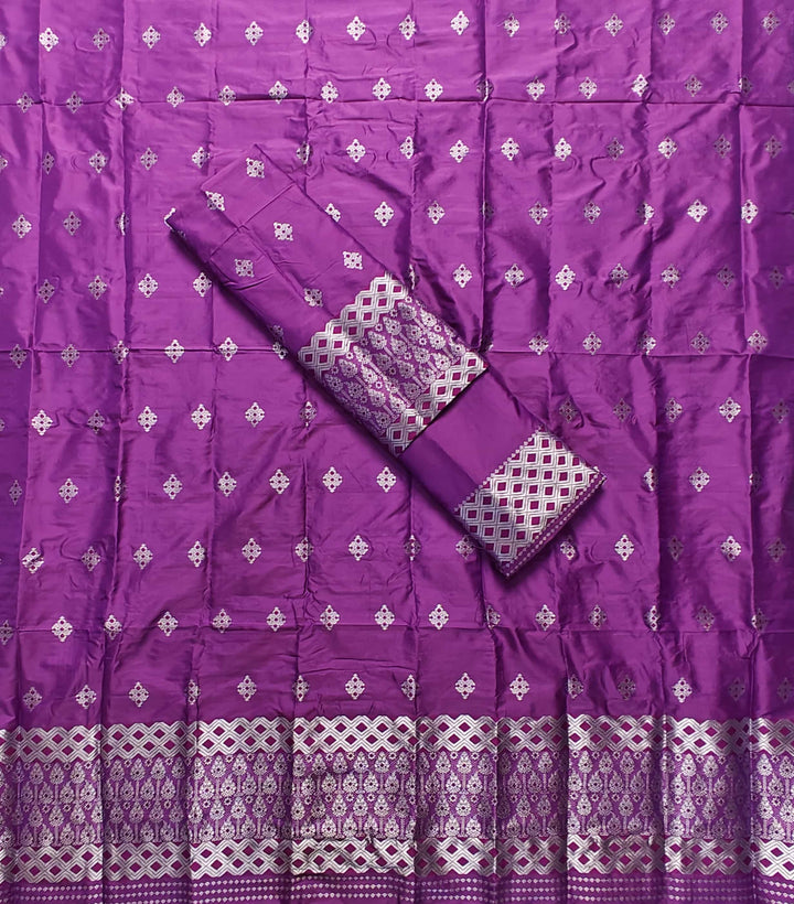 Silver Jari Mix Set Mekhela Sador